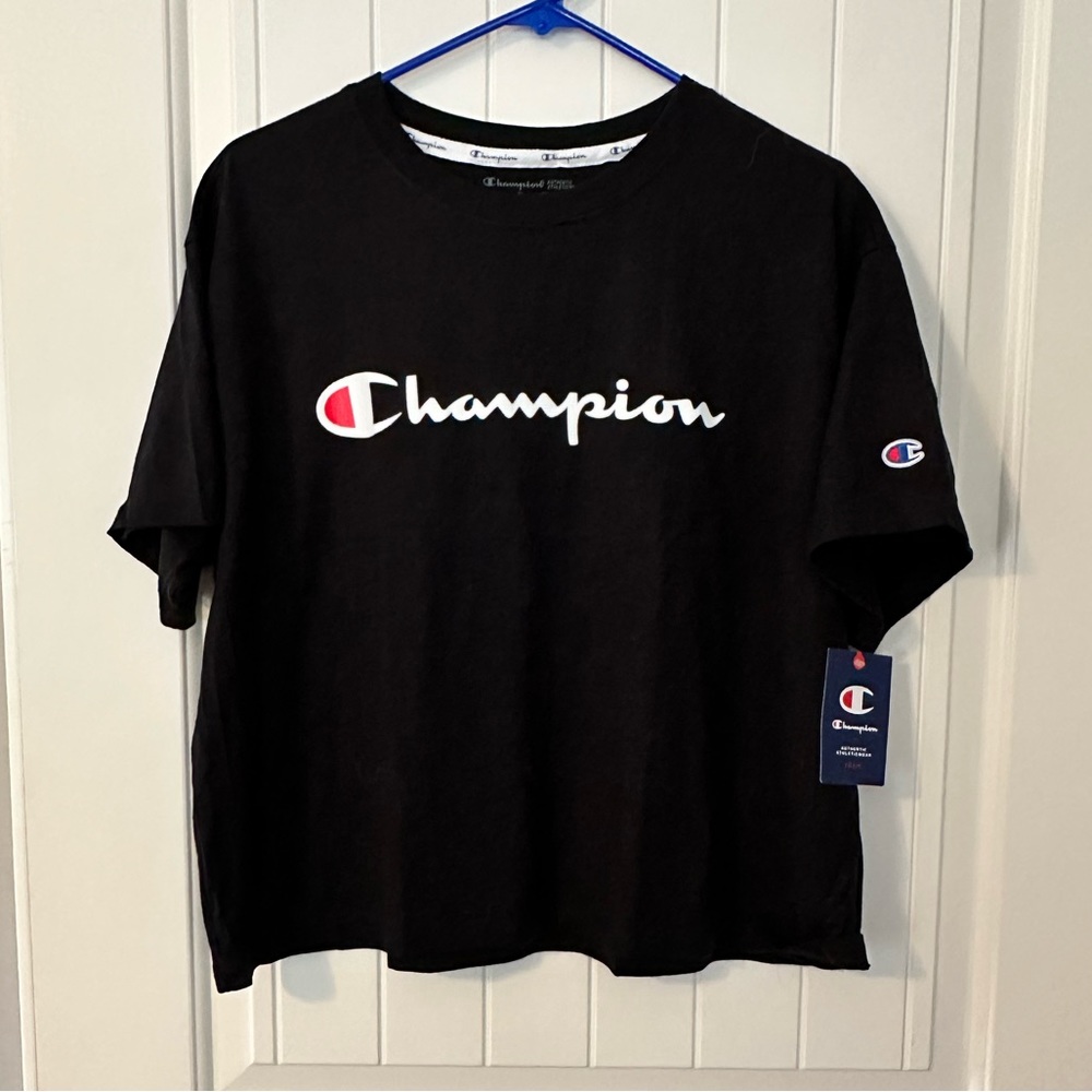 Champion NWT black short length tee T-shirt women’s size 1X